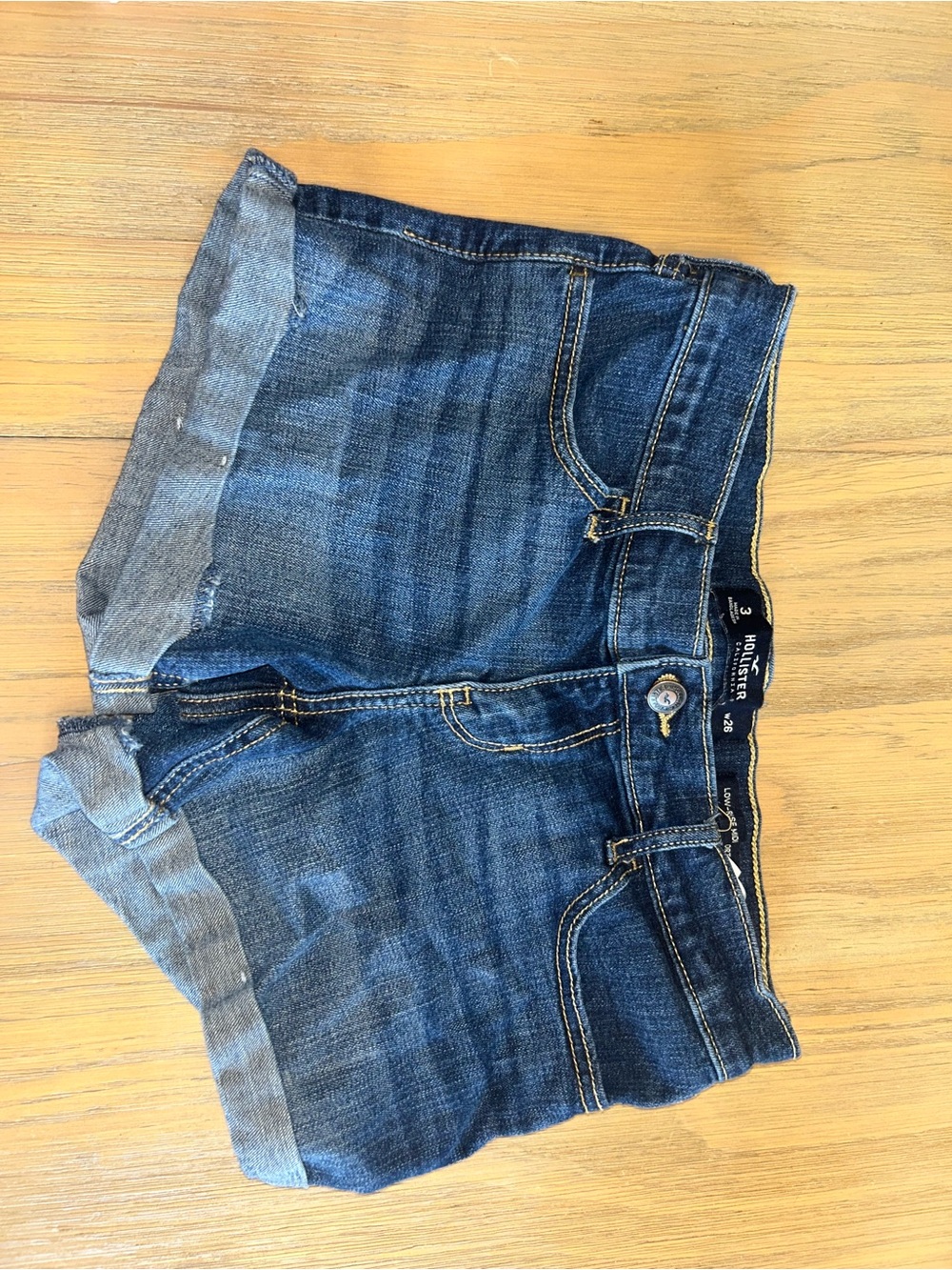 Y2K Hollister Blue Denim Roll-Hem Women's Shorts